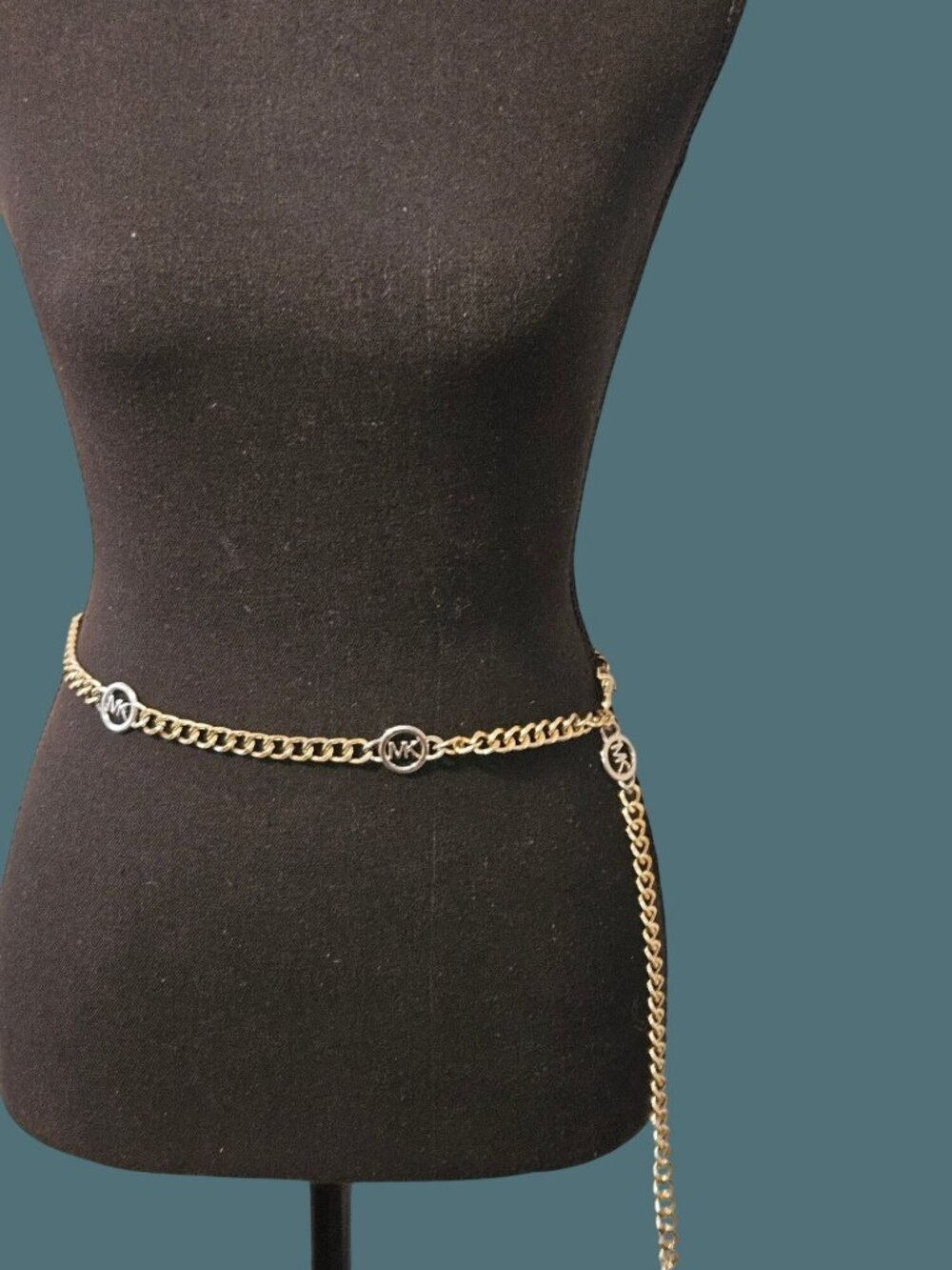 Michael Kors Gold & Silver Adjustable Chain Belt